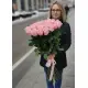 35-rose bouquet: tall pink roses “Be Sweet”