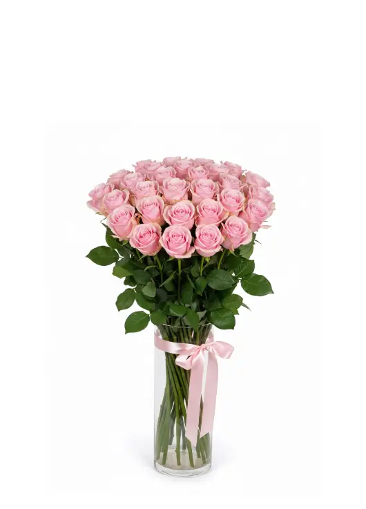 35-rose bouquet: pink roses “Jumilia”