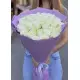 45-rose bouquet: white roses “Avalanche”