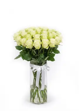45-rose bouquet: white roses “Avalanche”