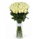 45-rose bouquet: long-stem imported white roses “Mondial”