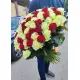 Bouquet of 51 red and white roses
