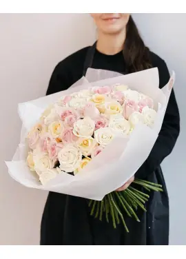 51 delicate roses "Dnipro morning"