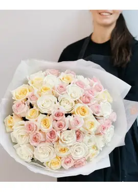 51 delicate roses "Dnipro morning"