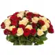 Red and white roses
