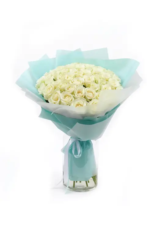 75-rose bouquet: peach roses “Peach Avalanche”