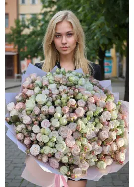 75 branches of cream rose bombastic