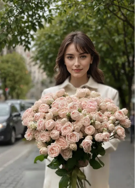 Creamy bush rose Summer rose Dnipro Creamy bush rose Summer rose Dnipro