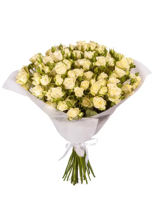 Bushed cream color roses Dnipro