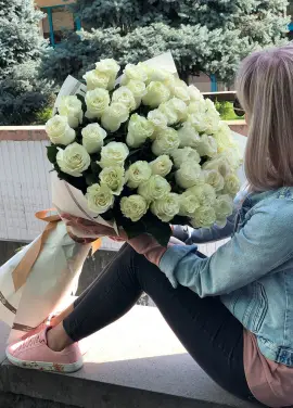 51 white meter Holland roses