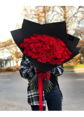 Red roses by pieces