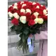 Red and white roses