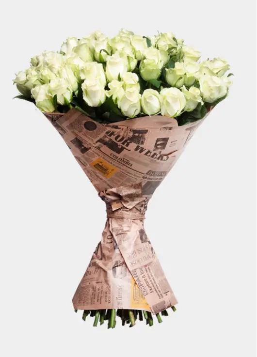 Roses in newspaper Roses in newspaper