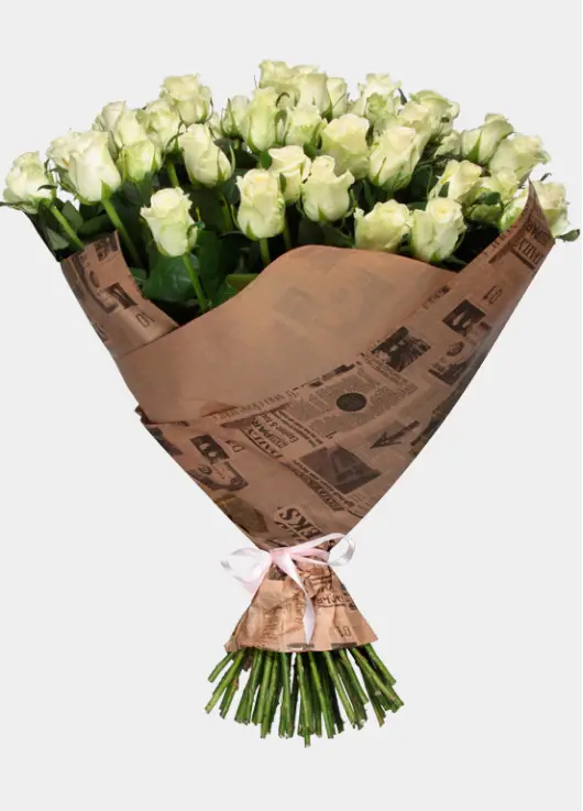 Roses in newspaper Roses in newspaper