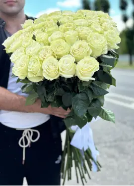 White roses by pieces