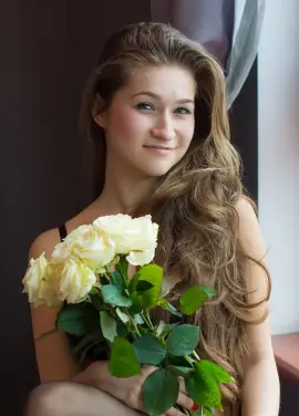 White roses bouquet "Snowball"