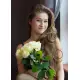 White roses bouquet "Snowball"