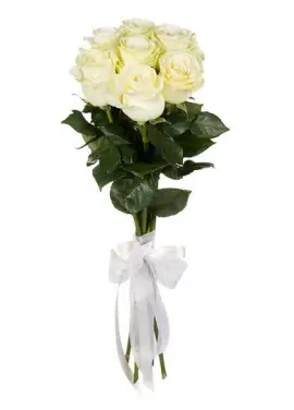 White roses bouquet "Snowball"