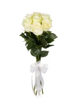 White roses bouquet "Snowball"