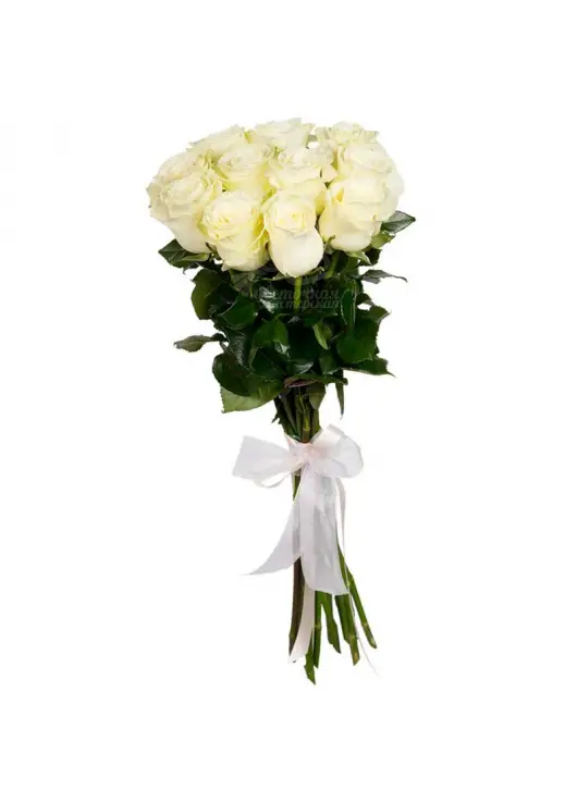 White roses bouquet "Snowball"