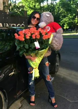 51 orange  roses 
