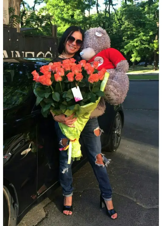 51 orange  roses 