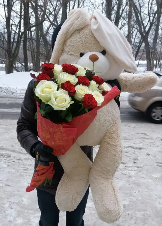 19 roses + big bear 19 roses + big bear