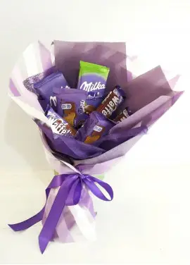 Bouquet of chocolate sweets Milka