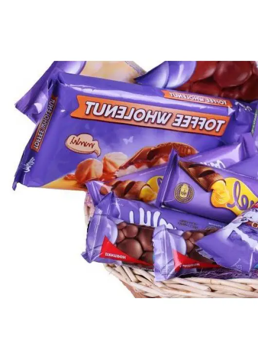 Milka chocolate basket