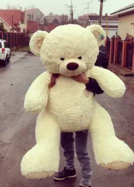 A huge teddy bear