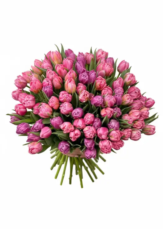 Bouquet of 101 peony tulips (imported, Netherlands)
