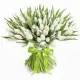 Bouquet of 101 white tulips (imported, Netherlands)