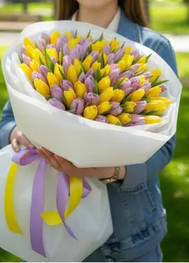 Bouquet of 101 mixed tulips (imported, Netherlands)
