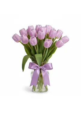 Bouquet of 15 lilac tulips (imported, Netherlands)