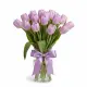 Bouquet of 15 lilac tulips (imported, Netherlands)