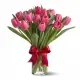 Bouquet of 15 raspberry tulips (imported, Netherlands)