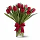 Bouquet of 15 red tulips (import, Holland)