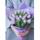 Bouquet of 15 lilac tulips (imported, Netherlands)