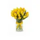 Bouquet of 19 yellow tulips (imported, Netherlands)