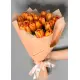 Bouquet of 19 orange tulips (imported, Netherlands)