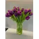 Bouquet of 19 violet tulips (imported, Netherlands)