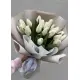 Bouquet of 19 white tulips (imported, Netherlands)
