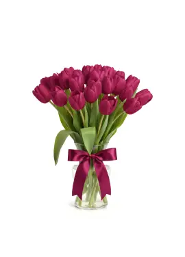 Bouquet of 21 raspberry tulips (imported, Netherlands)