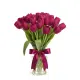 Bouquet of 21 raspberry tulips (imported, Netherlands)
