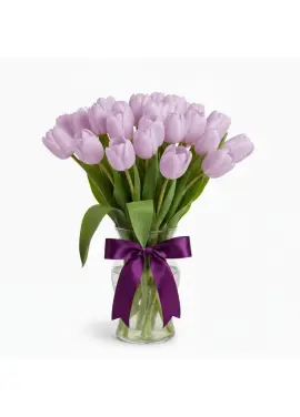 Bouquet of 21 lilac tulips (imported, Netherlands)
