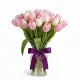 Bouquet of 21 tender tulips (imported, Netherlands)