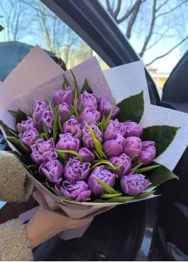Bouquet of 25 peony tulips (imported, Netherlands)