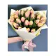 Bouquet of 25 pink tulips (imported, Netherlands)