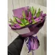 Bouquet of 25 violet tulips (imported, Netherlands)