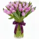 Bouquet of 35 lilac tulips (imported, Netherlands)